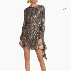 Tanya Taylor Magali Metallic Silk Blend Dress